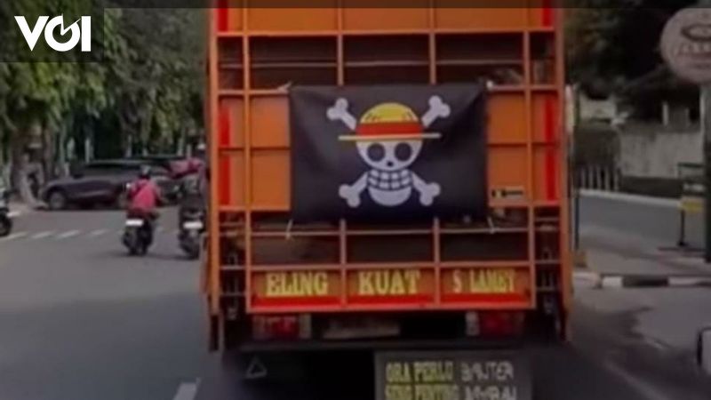 Sopir Truk Pasang Bendera One Piece, Sarbumusi Ajak Kibar Merah Putih